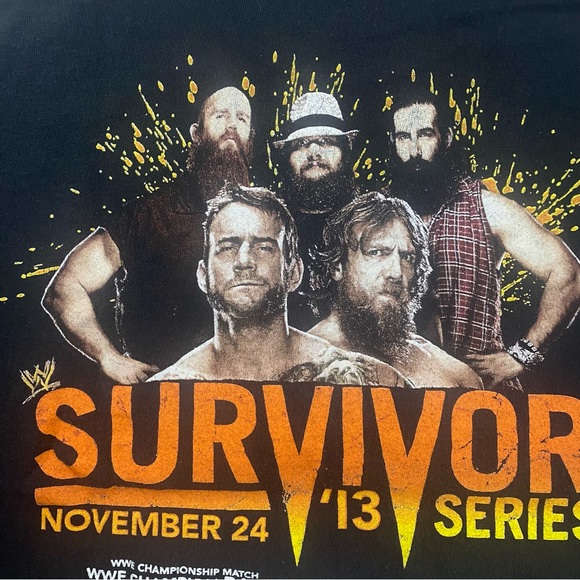 2013 WWE Survivor Series PPV Event Promo Graphic T-Shirt Size Medium Wrestling - Picture 11 of 16